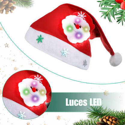 GORRO NAVIDEÑO LUZ LED